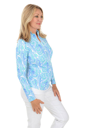 Periwinkle Gloria Paisley UPF50+ Sun Shirt