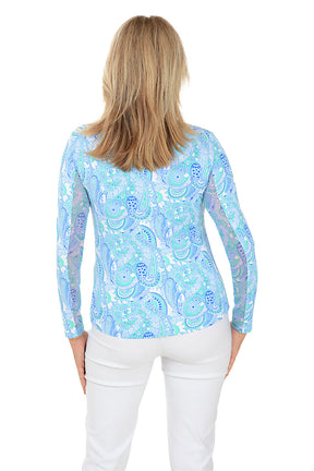 Periwinkle Gloria Paisley UPF50+ Sun Shirt