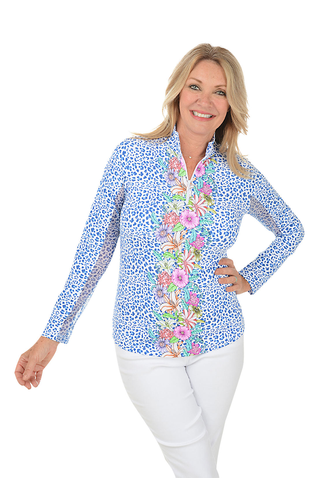 Carrie Cheetah UPF50+ Sun Shirt