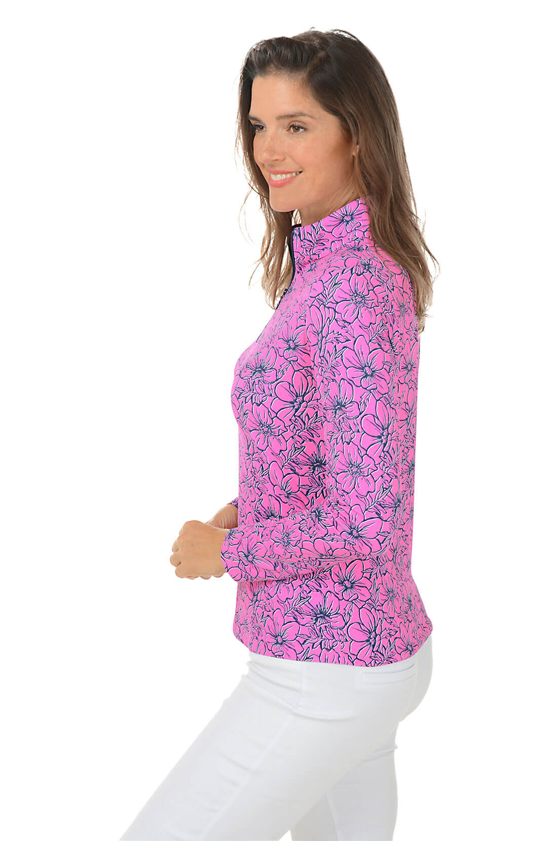 Pink Diana Floral UPF50+ Sun Shirt