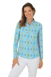 Seafoam Romina Diamond UPF50+ Sun Shirt