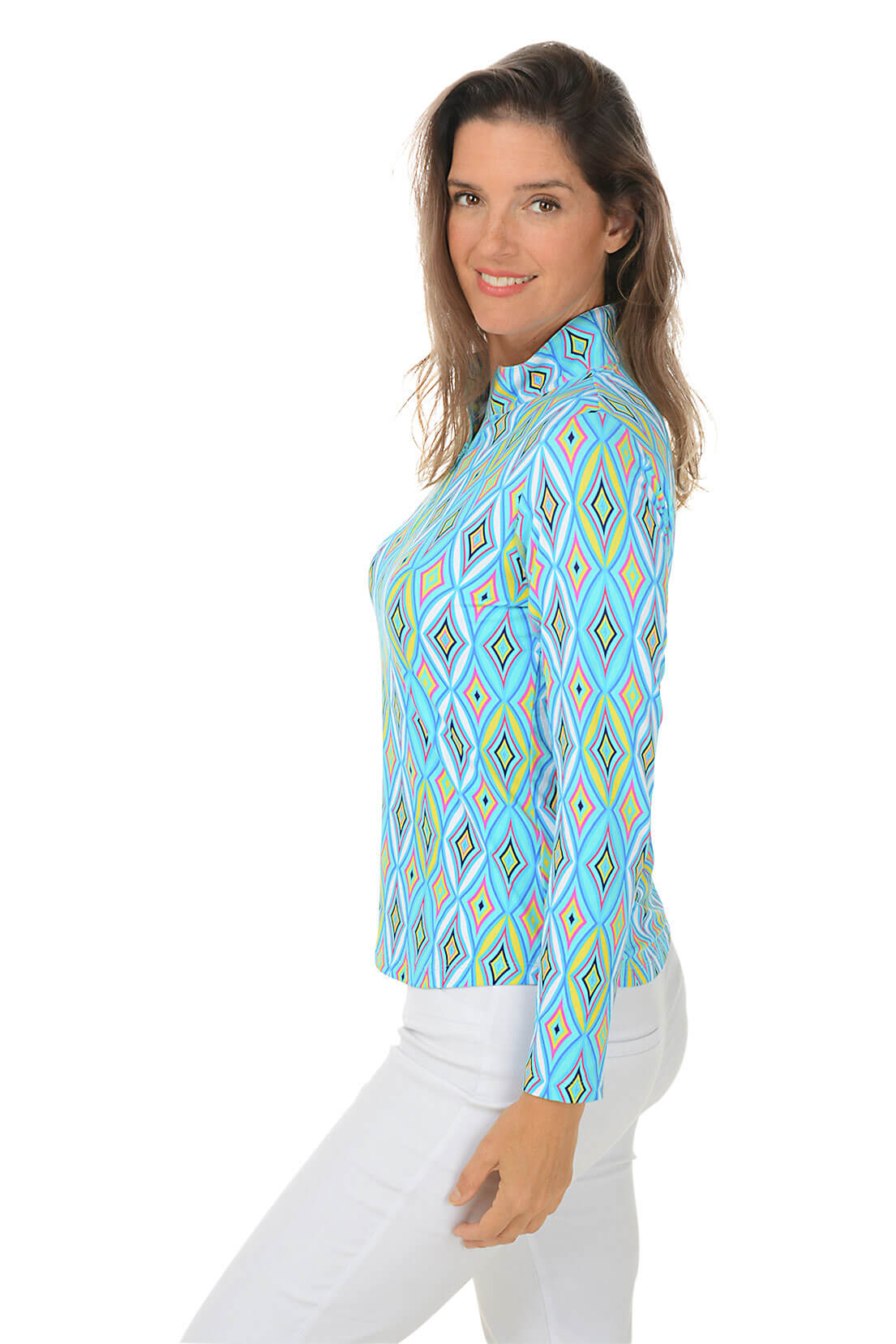 Seafoam Romina Diamond UPF50+ Sun Shirt