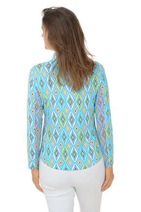 Seafoam Romina Diamond UPF50+ Sun Shirt