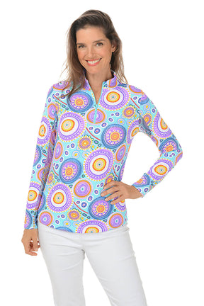 Seafoam Leona Mandala UPF50+ Sun Shirt