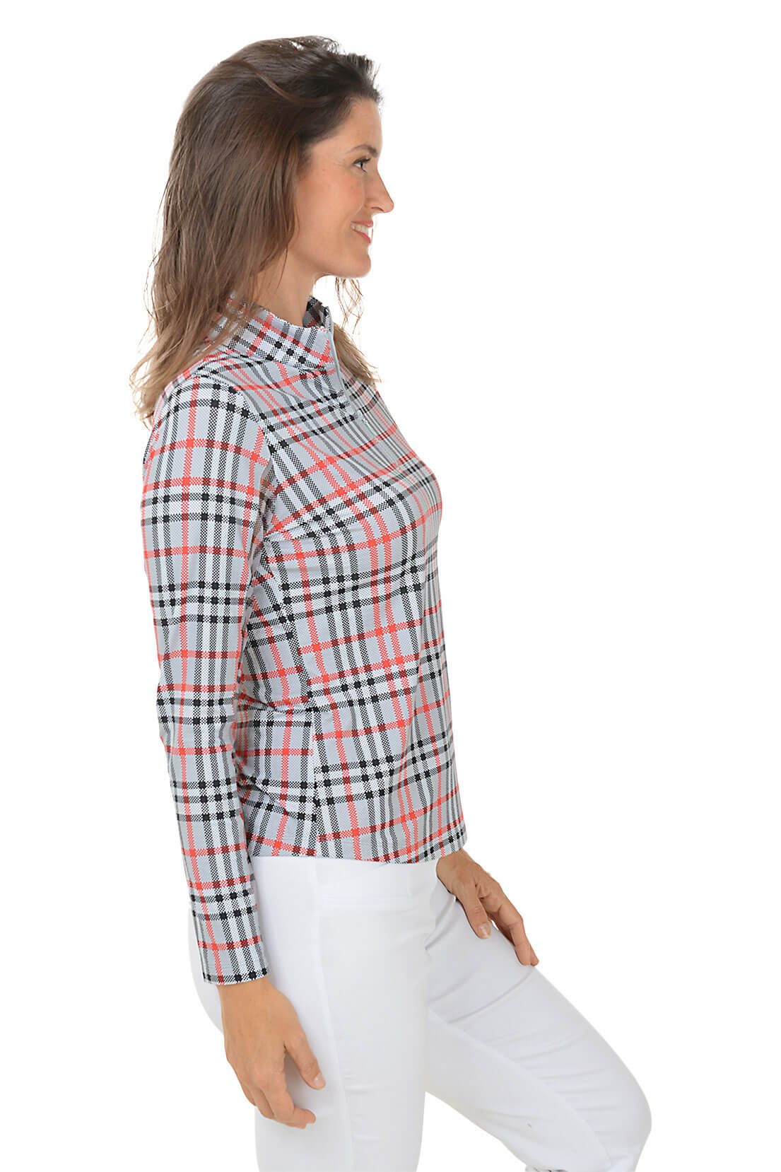 Grey Judith Plaid UPF50+ Sun Shirt