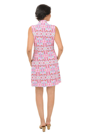 Watermelon Ridley Aztec UPF50+ Sleeveless Dress