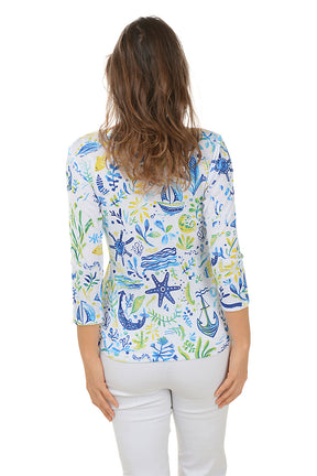 Reef Sequined Surplice Knit Top