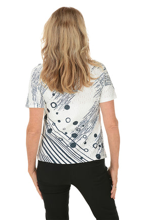 Meteor Shower Eyelet Short Sleeve Top