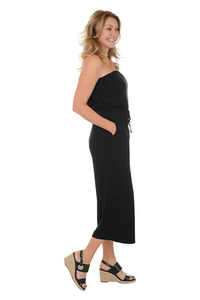 Strapless Wide Leg Jumpsuit