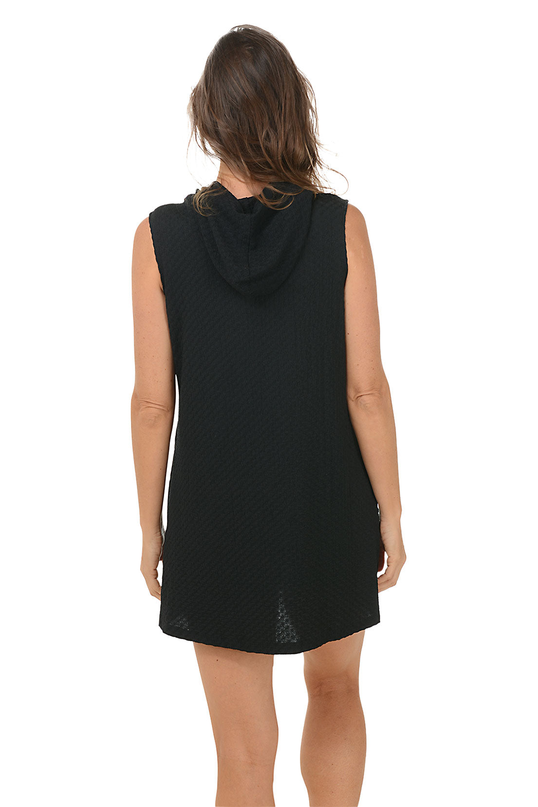 Maldives Sleeveless Zip-Front Hoodie Cover-Up