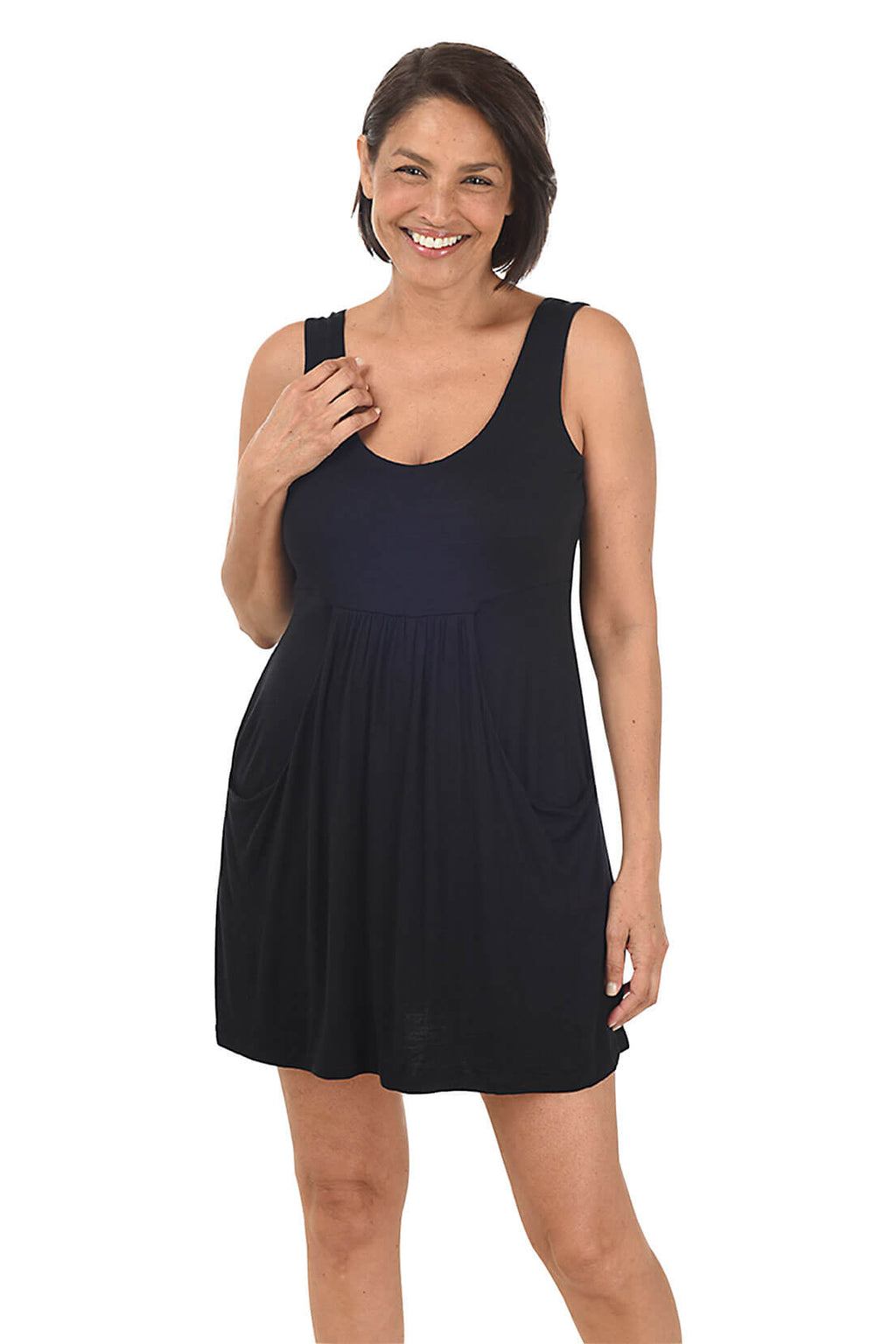 Deep Pocket Tank Dress Cover-Up