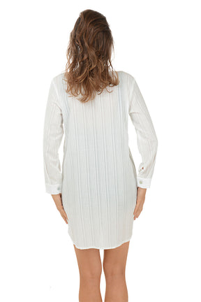 Matira Button-Front Shirt Cover-Up