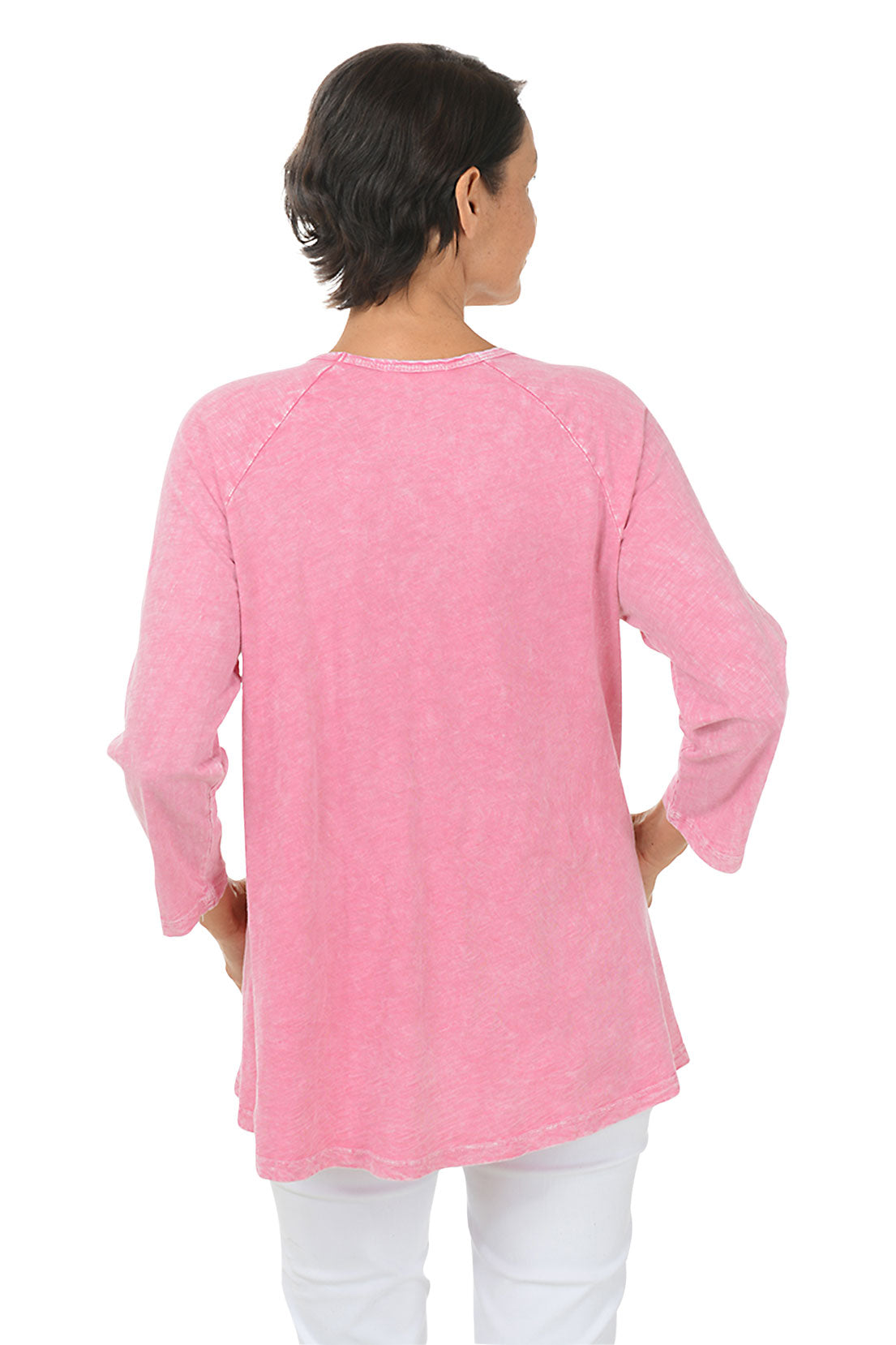 Encanto Mineral Wash Double Pocket Knit Top