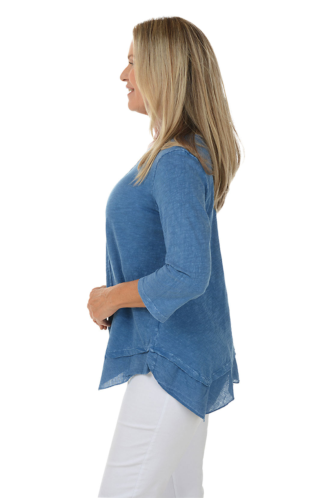 Solid Mineral Wash Hanky Hem Top