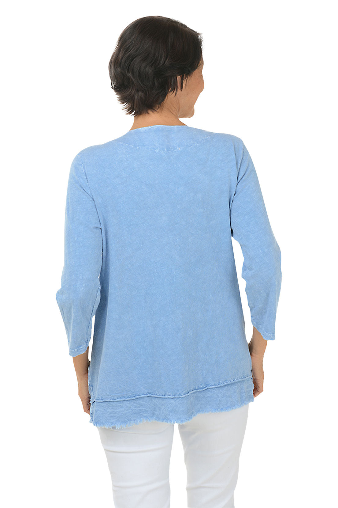 Lily Mineral Wash Frayed Tunic