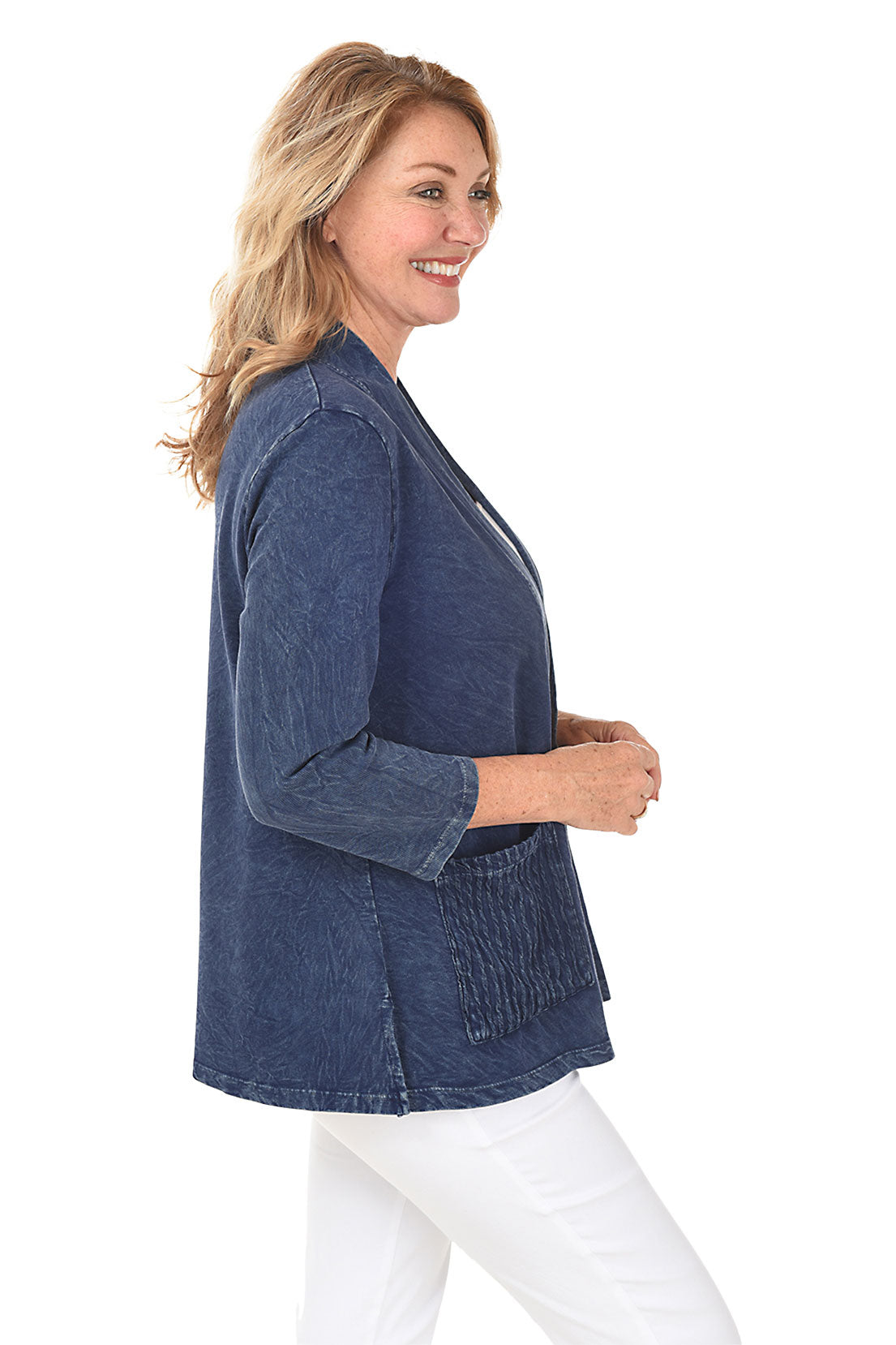 French Terry Double Pocket Cardigan