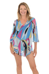 Kaleidoscope Mesh Tunic Cover-Up