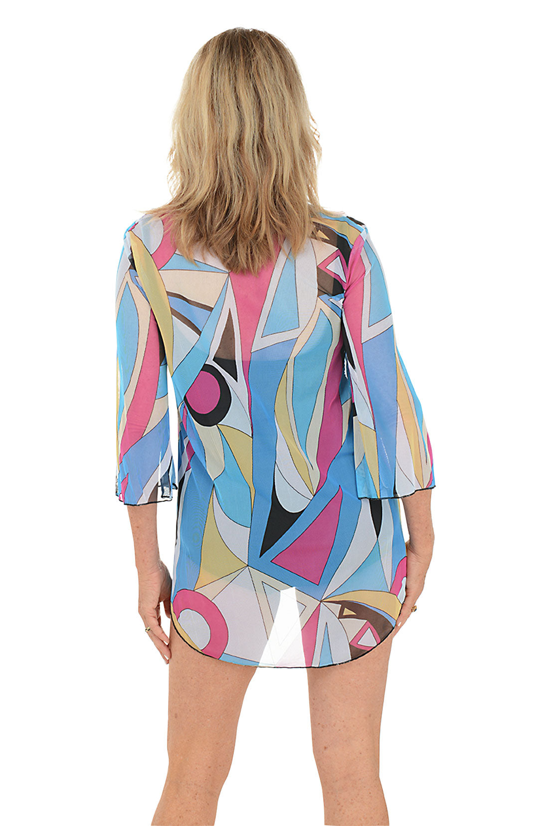 Kaleidoscope Mesh Tunic Cover-Up