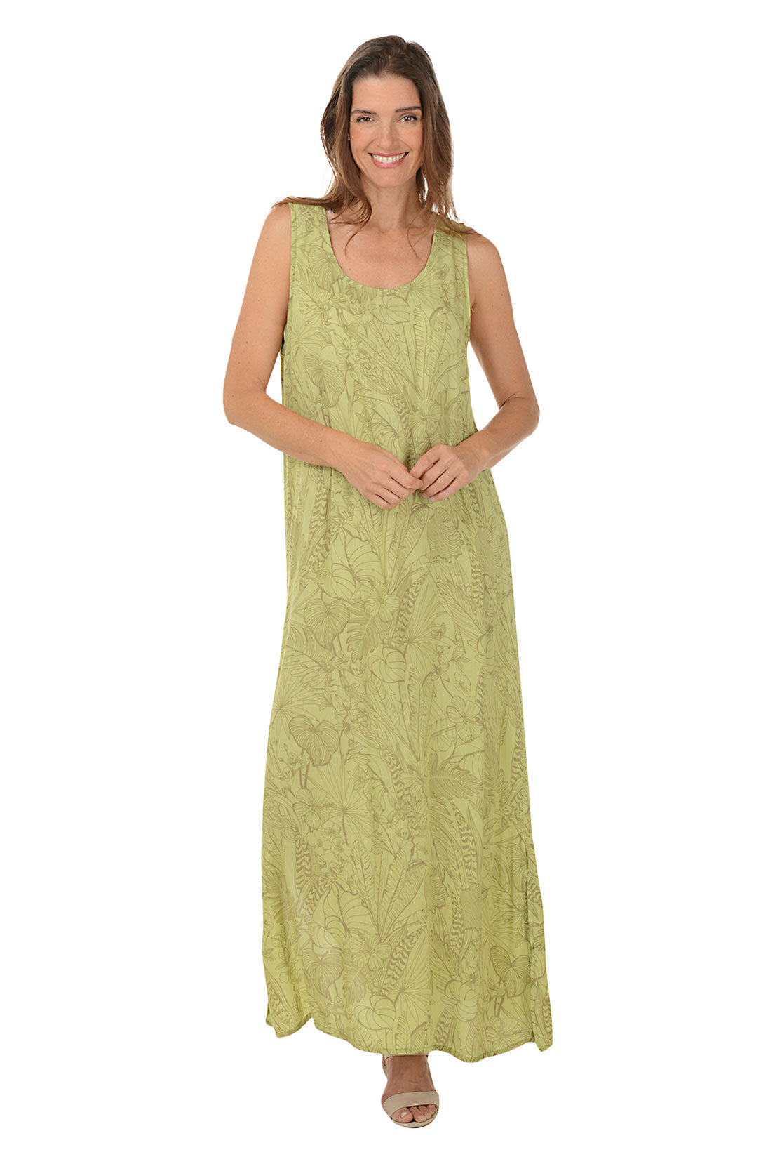 Lush Tropics Sleeveless Maxi Dress