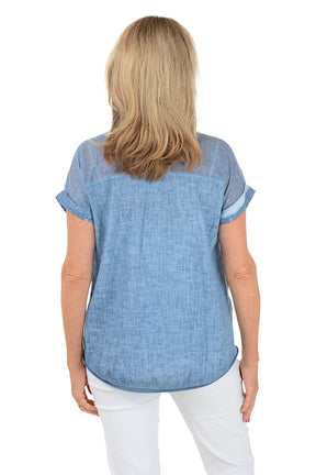 V-Neck Linen Tee