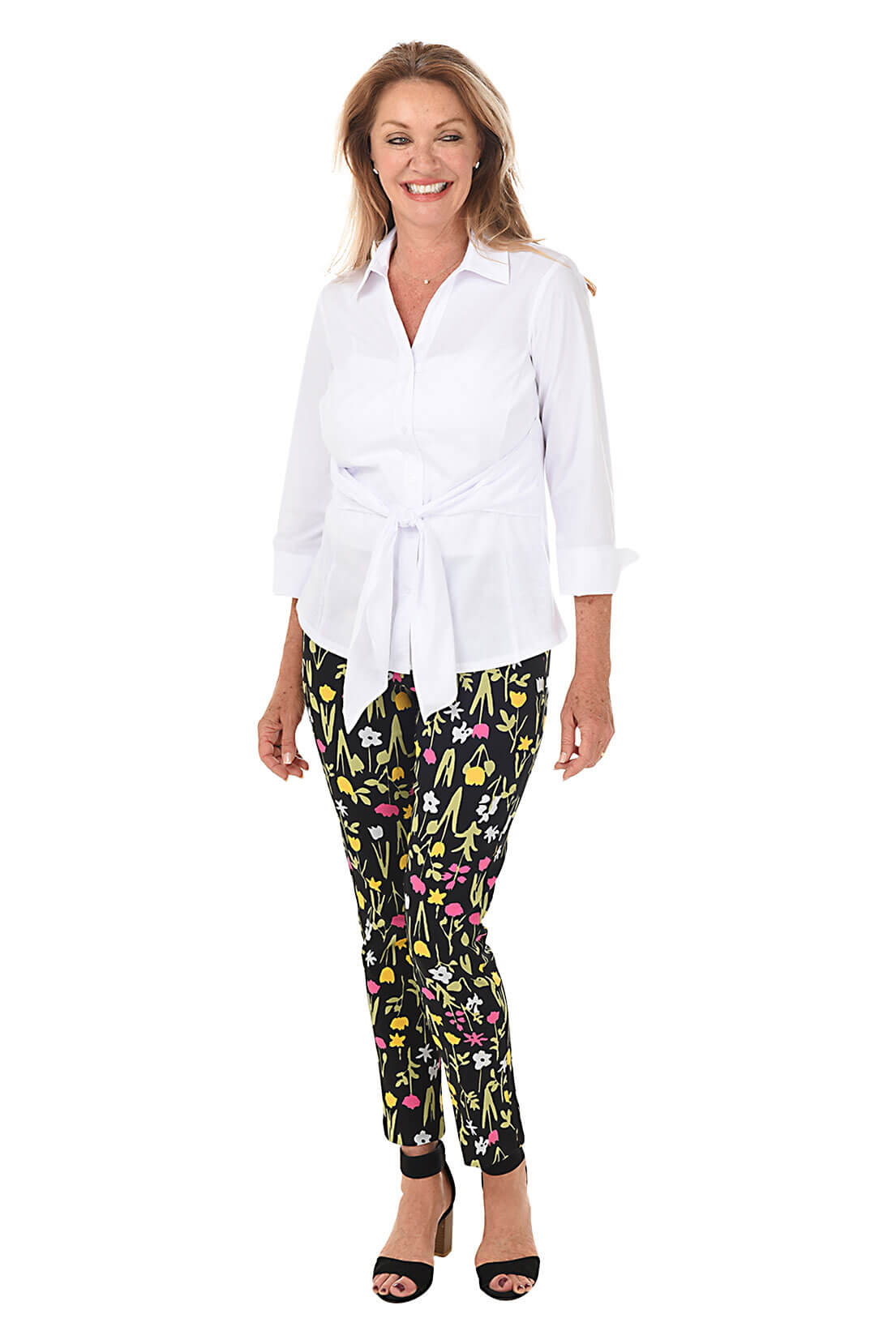 Black Tulip Pull-On Ankle Pant