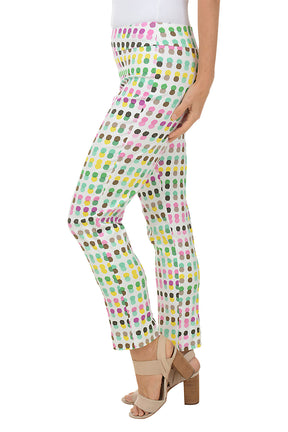 Colorful Dots Pull-On Ankle Pant