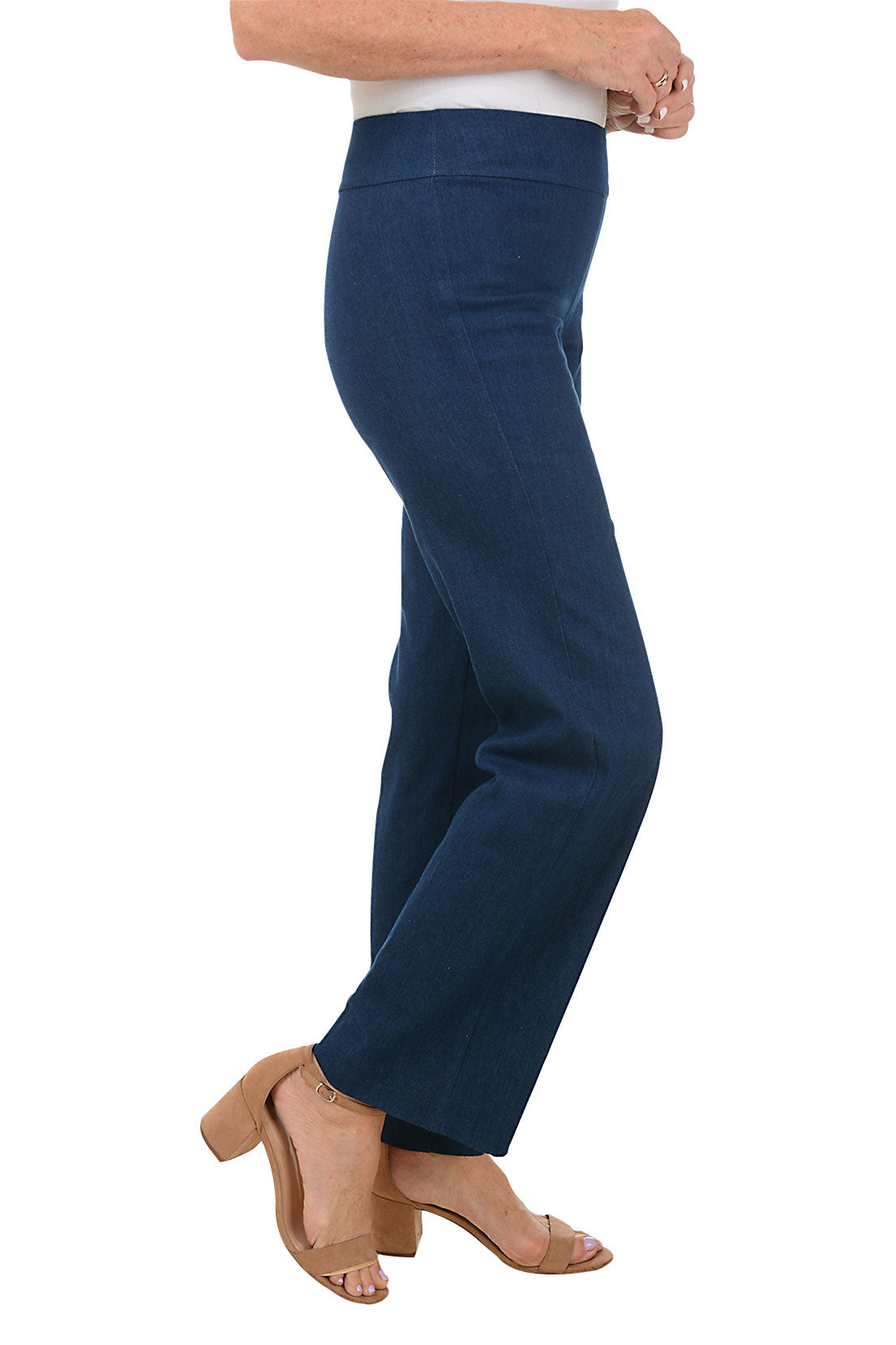 Flared Denim Pull-On Pant