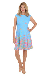 Spring Bouquet Cap Sleeve Dress