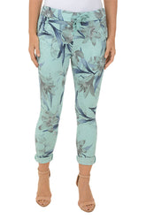 Aqua Lily Drawstring Jogger Pant