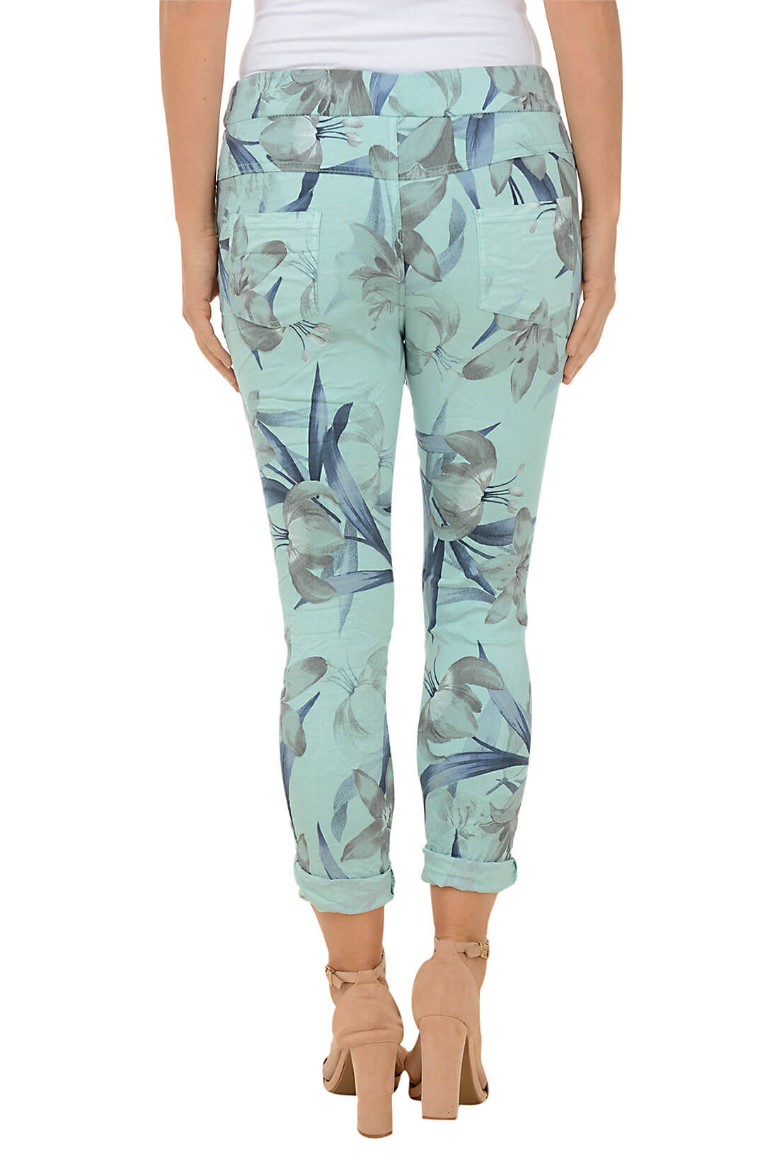 Aqua Lily Drawstring Jogger Pant