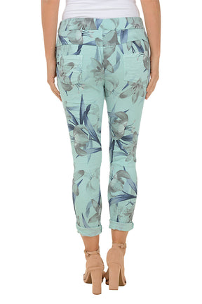 Aqua Lily Drawstring Jogger Pant