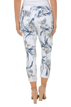 White Lily Drawstring Jogger Pant