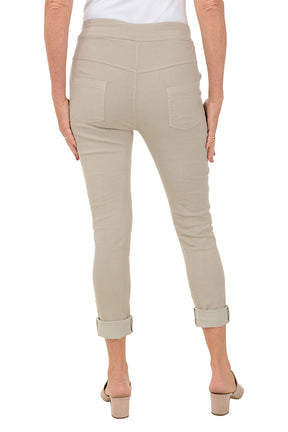 Shimmering Drawstring Ankle-Length Jogger Pant