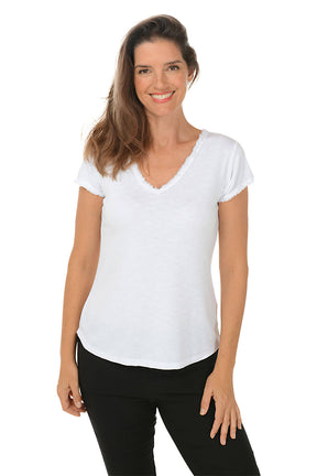 Frayed Edge Cotton Tee