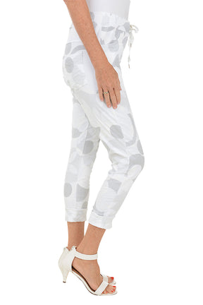 White Flower Camouflage Jogger Pant