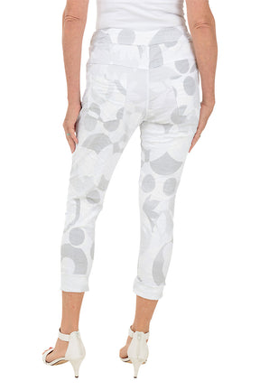 White Flower Camouflage Jogger Pant