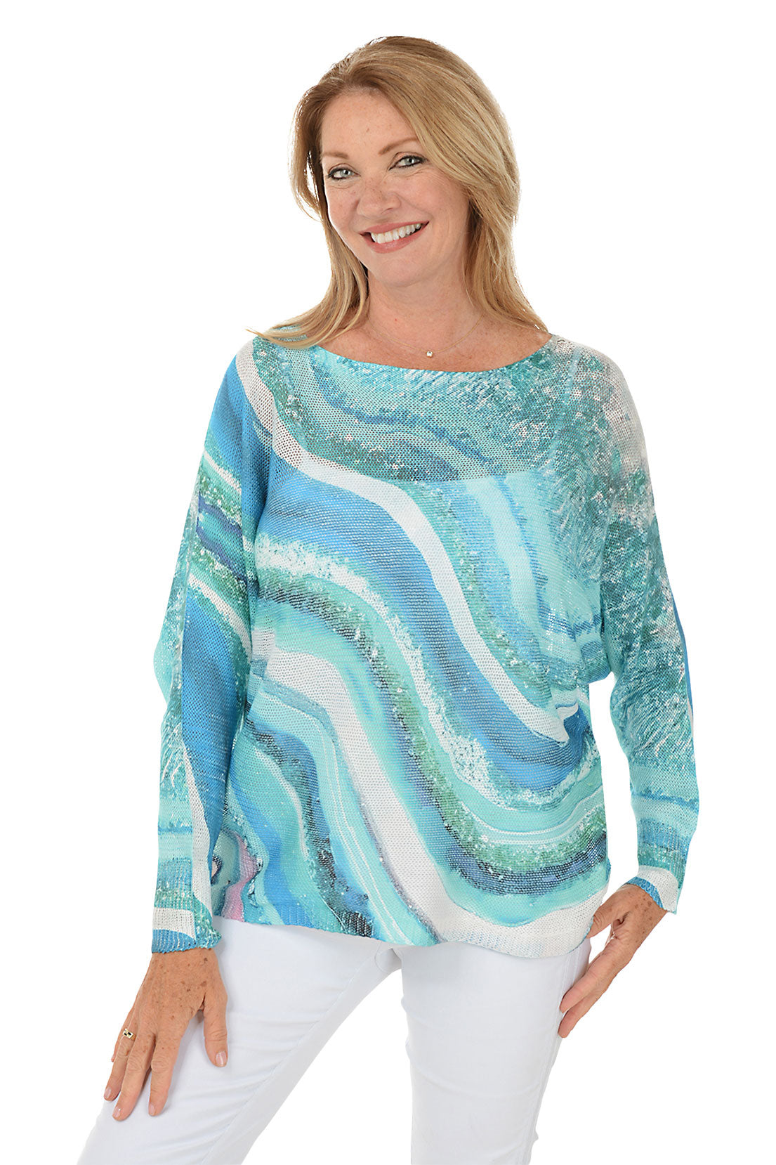 Ombre Waves Lightweight Sweater