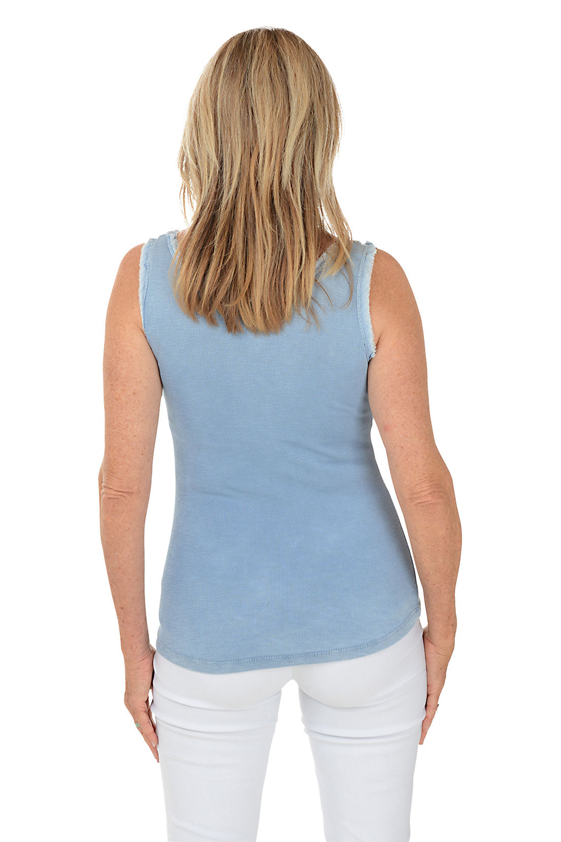 Frayed Edge Cotton Tank