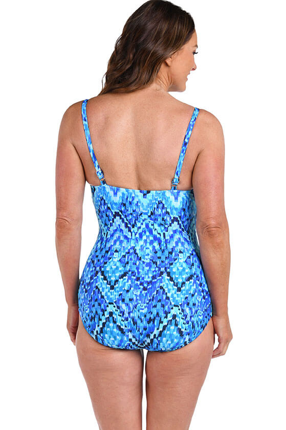 Artisan Ikat Twist Front Swimsuit