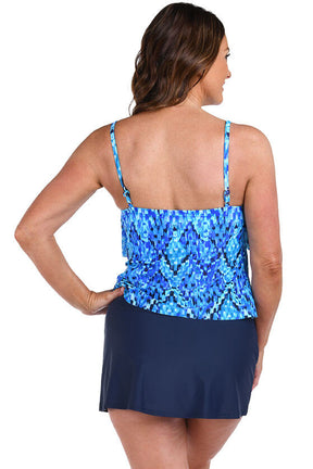 Artisan Ikat Double Tier Tankini Top