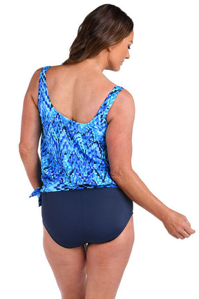 Artisan Ikat Blouson Tankini Top