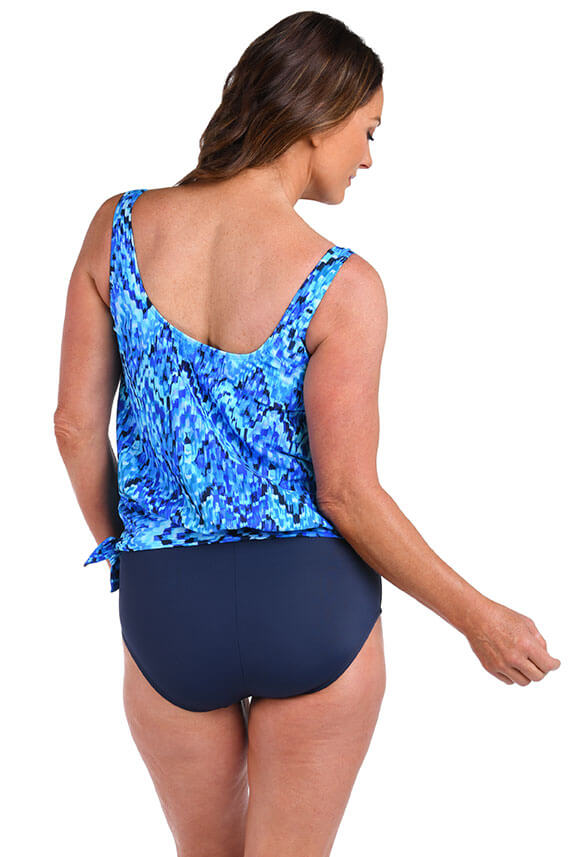 Artisan Ikat Blouson Tankini Top