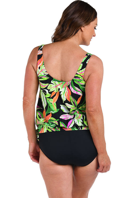 Rainforest Rainbow Blouson Tankini Top