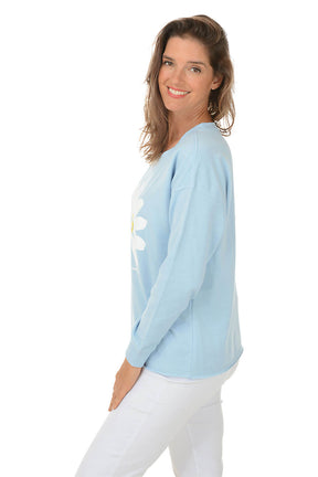 Big Daisy Drop Shoulder Sweatshirt