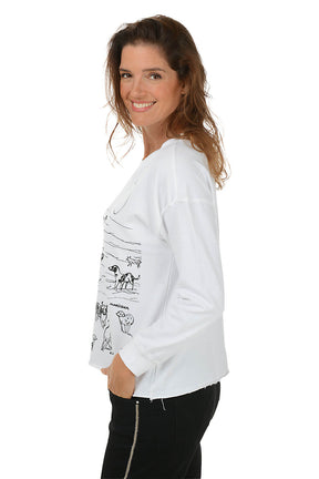 Beach Dogs Drop Shoulder Sweatshirt