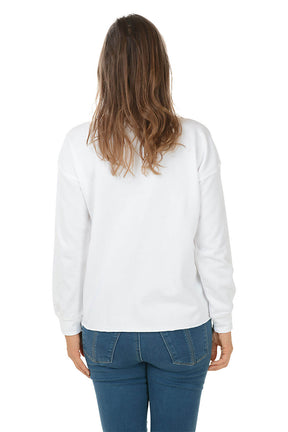 Navy Anchor Drop Shoulder Sweatshirt