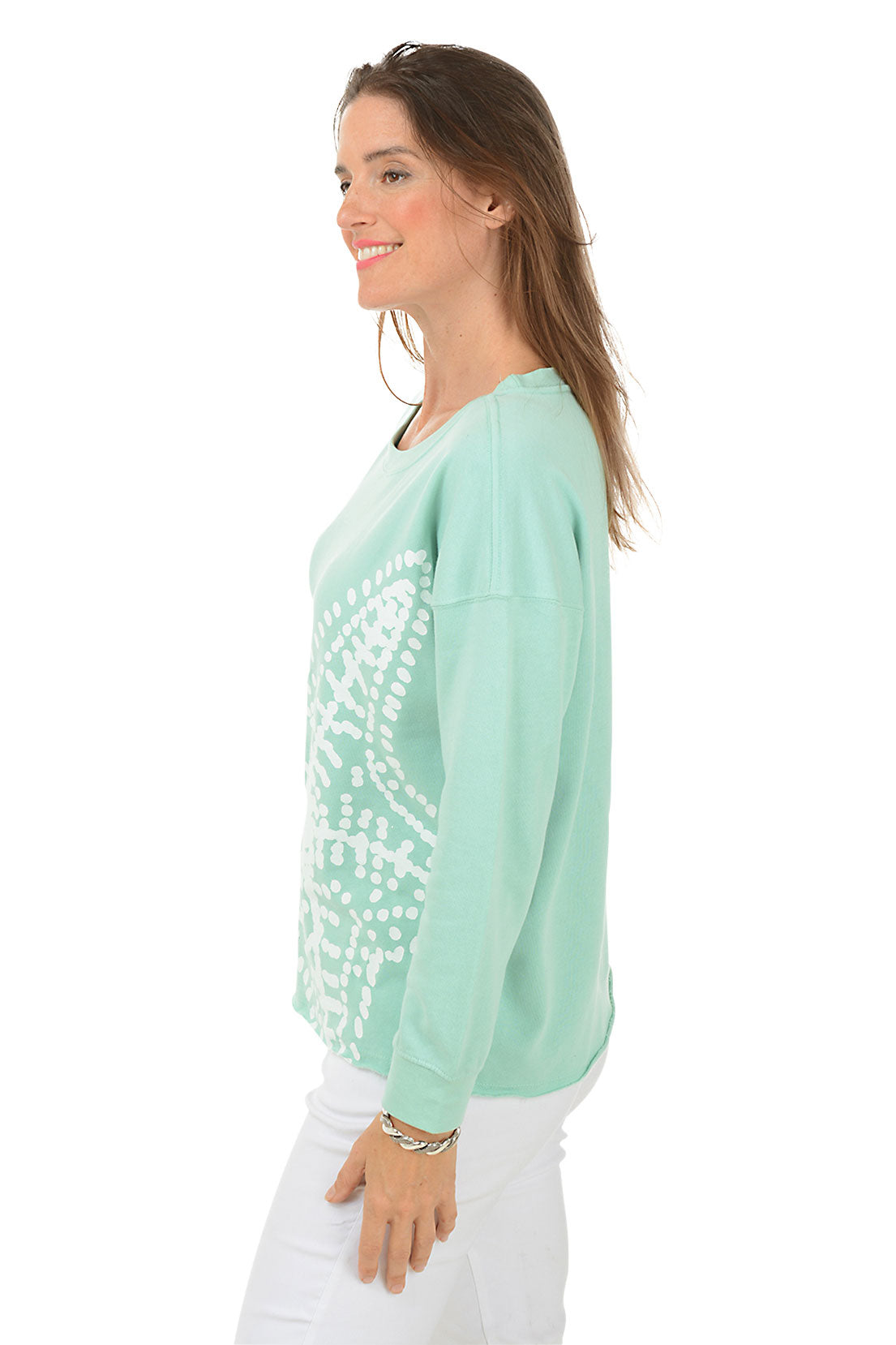 Sea Glass Starfish Drop Shoulder Sweatshirt