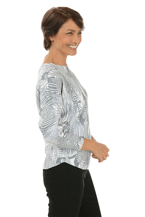 Zebra Dazzle 3/4 Dolman Sleeve Sweater