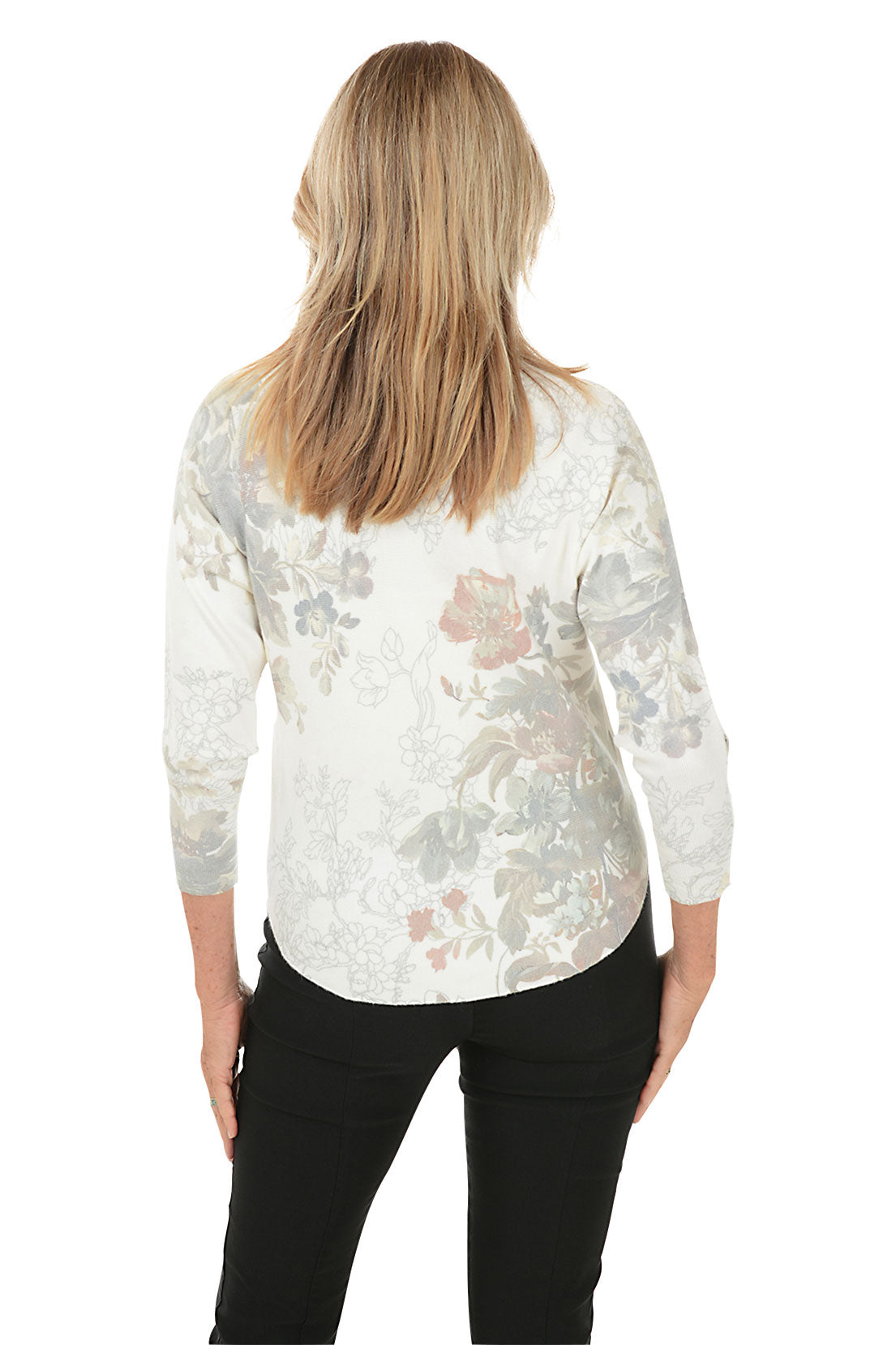 Peony Jeweled Dolman Sleeve Sweater