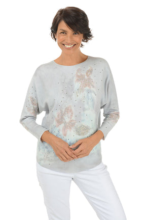 Hazy Jeweled Dolman Sleeve Sweater